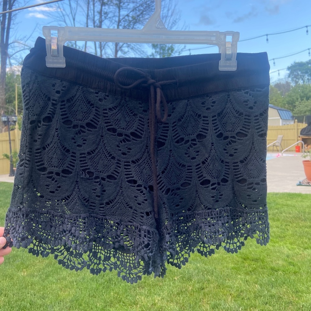 Black Lace Shorts